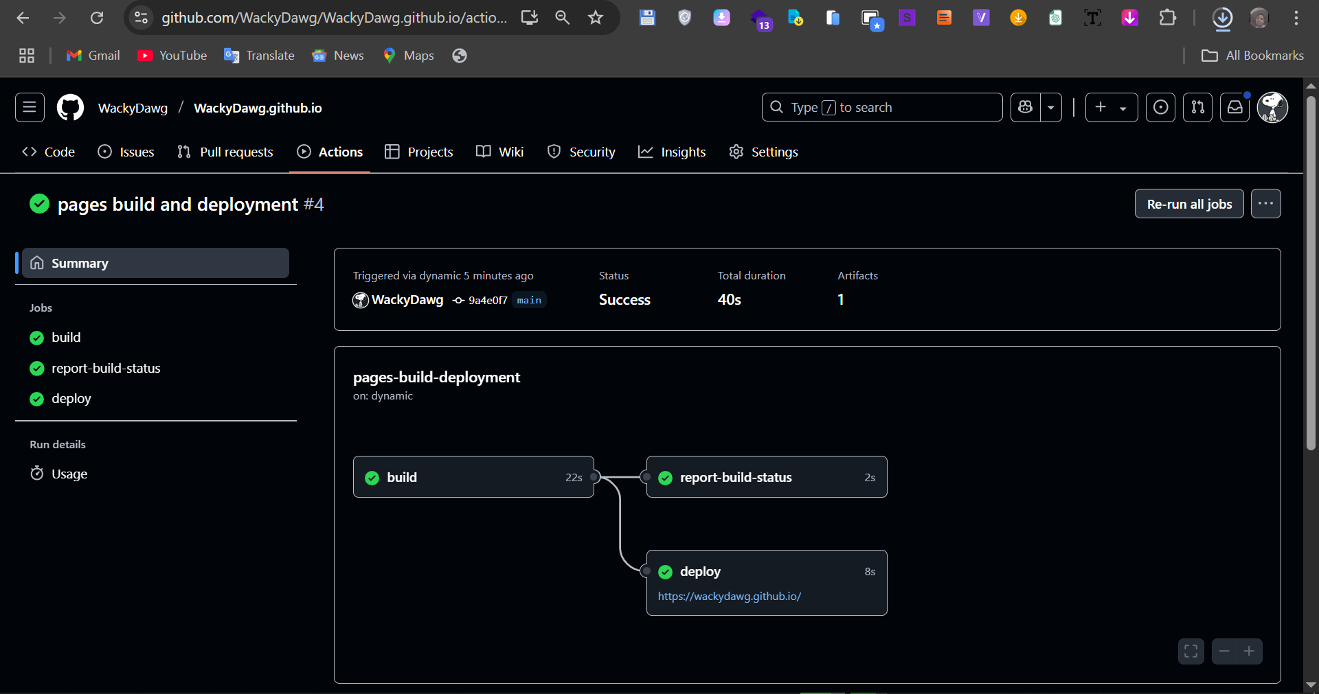 GitHub Actions Workflow Interface